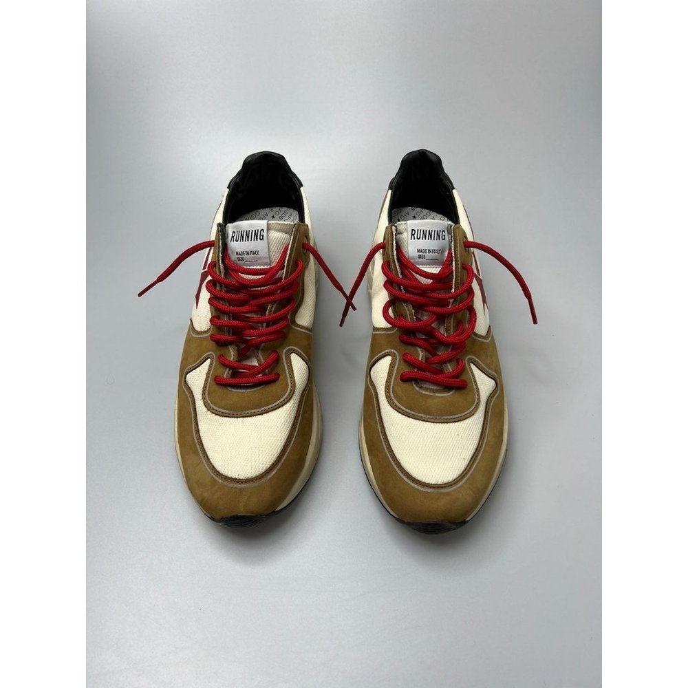 Golden Goose Running Sole Sneakers Brown/White/Red Men’s EU 44/US 11 $530